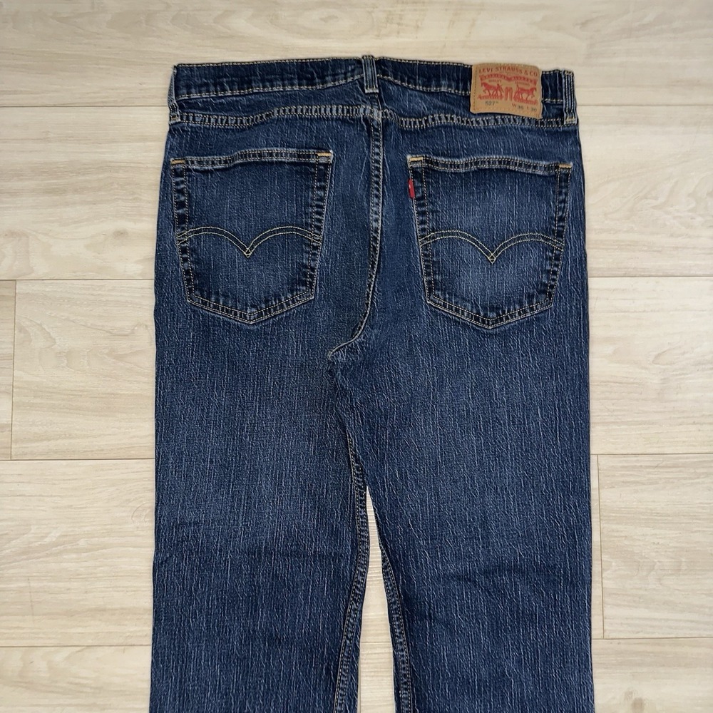 Levi's 527 Jeans Mens 36x30 Blue Boot cut‎ American Western Dark Wash Denim